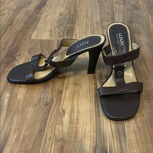 Brown Alfani Heeled Sandals